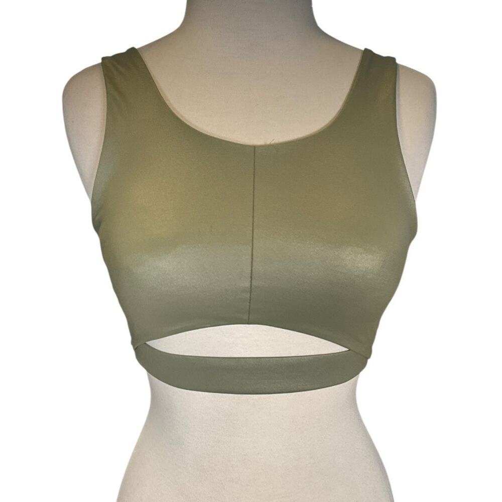 Victoria Sport Olive Green Cutout Sports Bra Athleisure Gym Yoga Workout Small